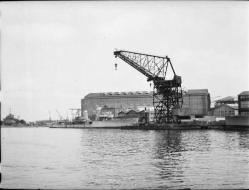 1938 Kiel - Zerstörer der Kriegsmarine in Endausrüstung, vermutlich ein Schiff der Serie Z 9 – Z 13