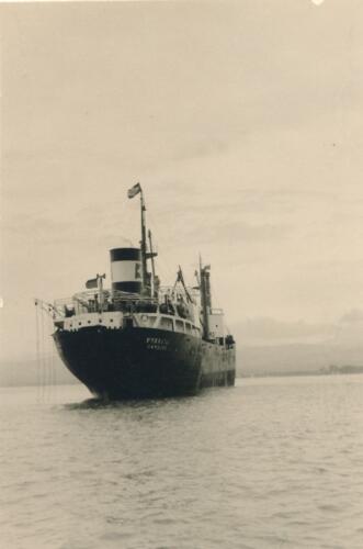 Handelsschiff Werratal Februar 1953 in Mersin / Türkei